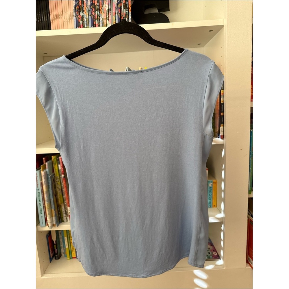 The Limited Floral Sleeveless Tunic Blouse - Sky Blue/Orange - Size XS - Picture 3 of 3